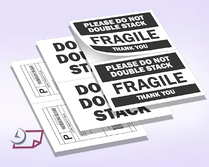 NextDayLabels Half Sheet Shipping Labels 5.5" x 8.5" – Printable Blank Labels for Laser & Inkjet Printers, White Self-Adhesive Stickers, 2 Per Page for Ship, FBA, UPS & FedEx, Made in USA, 25 Pack