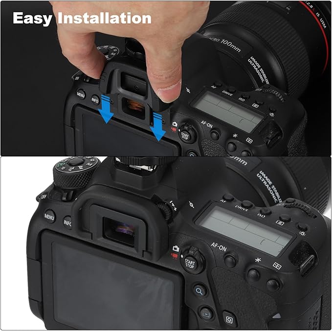 PATIKIL DK-24 Viewfinder Eyepiece Eyecup, 2 Pack Camera Eye Cup Protector for Nikon D5000 D5100 D3000 D3100 Digital Camera Block Flare Scratch Resistance, Black