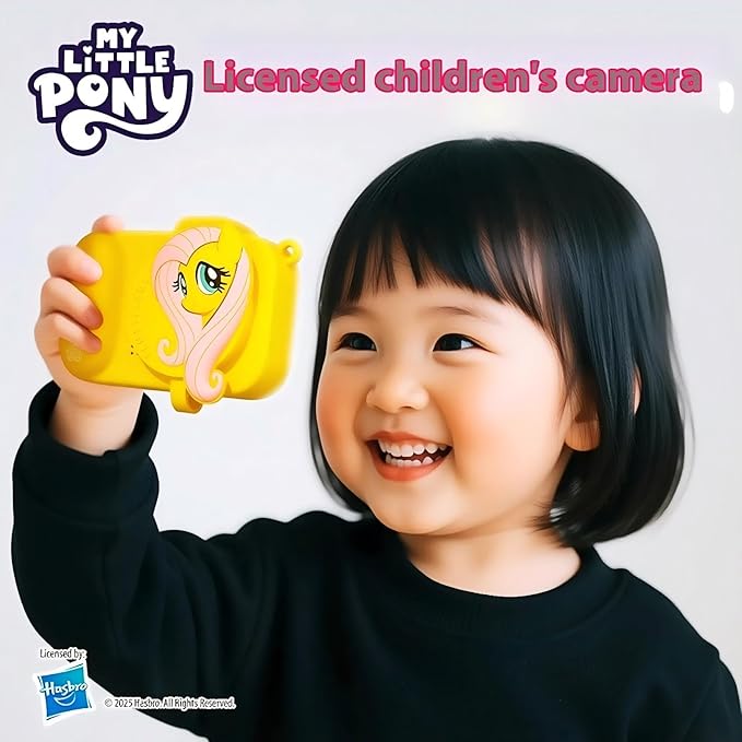 My Little Pony Magic Catcher Children's Camera，Toddler Camera 3 Year Old, Kid's Camera with SD Card，Fluttershy