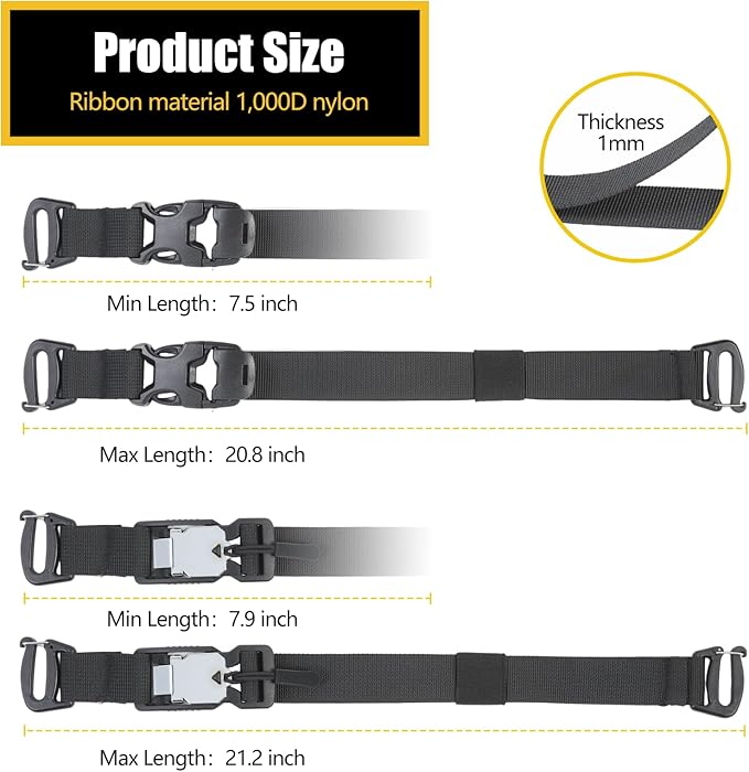 Tactical Molle System Backpack Straps - Adjustable 20.8" Pack Attachment Strap Accessories