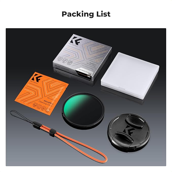 K&F CONCEPT 77mm Black Diffusion 1/4 Filter + Lens Cap, Mist Cinematic Effect Filter with 18 Multi-Layer Coatings for Video/Vlog/Portrait Photography (K-Series)