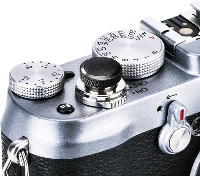 JJC Camera Soft Release Button, Shutter Button for Fuji Fujifilm X-T5 X-T4 X-T50 X-T30 III II X-PRO3 X100VI X100V X-E5 X-E4 X Half GFX100RF Sony RX1R II RX10 IV III Leica Q3 M10 M9 Nikon Df F3 Zf