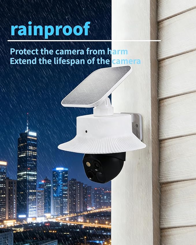 Outdoor Rain Cover for Solar Security Cameras, Compatible with Eufy S340, Dustproof and UV Resistant