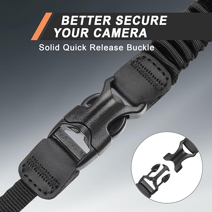 Vigorport Soft Padded Stretchable Camera Neck Strap for DSLR, SLR, Mirrorless Cameras - Compatible with Canon, Nikon, Sony