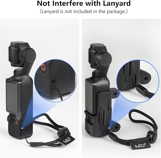 HSU Magnetic Expansion Adapter Mount Compatible with DJI Osmo Pocket 3, Magnet Extended Mounting Bracket Frame with Cold Shoe, Osmo Pocket 3 Quick-Release