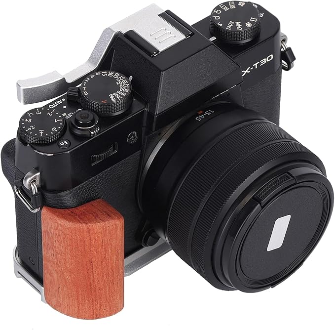 Metal Thumbs Up Grip Compatible with Fuji Fujifilm X-T30III/X-T20III/X-T10III/X-T30II/X-T20II/ X-T10II/XT30/XT20/XT10/X-T50 Mirrorless Cameras Thumb Rest Support with Hot Shoe Cover (Silver)