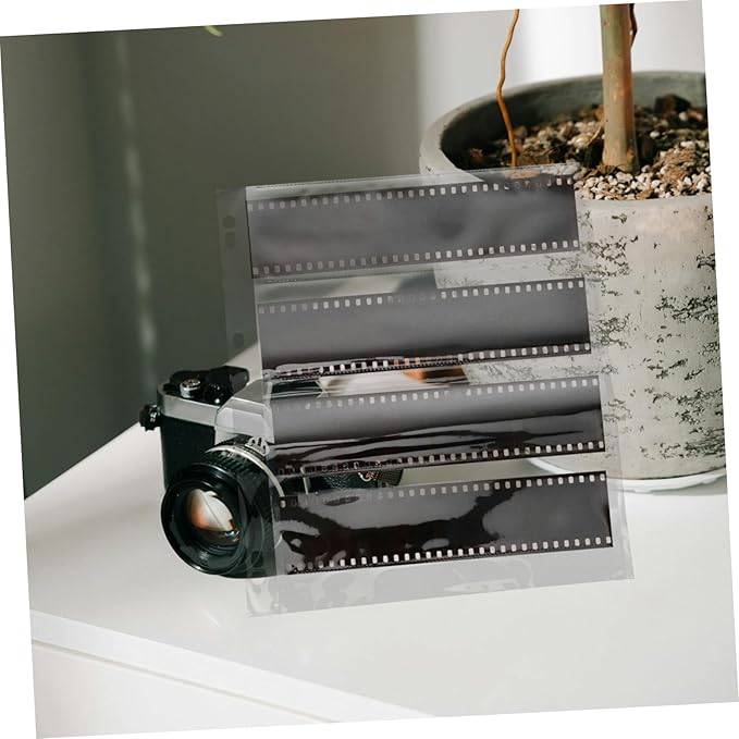 10pcs Film Negative Sleeves Heavy Duty Archival Photo Sleeves for Document Pouch Bag No Design