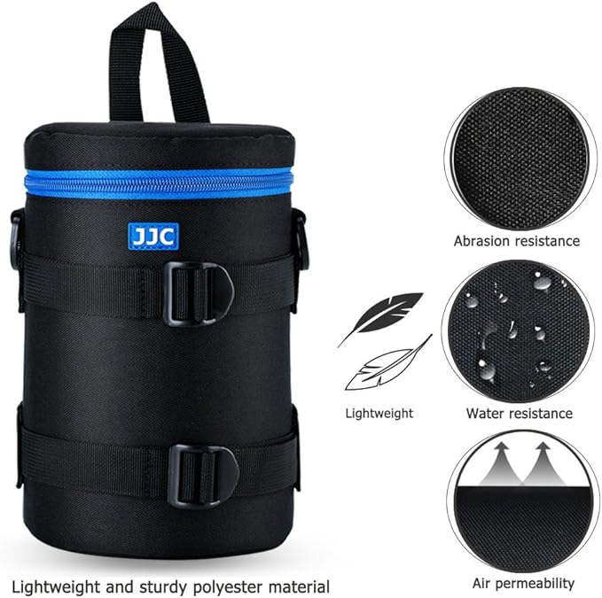 JJC Deluxe Lens Case Pouch Bag for Canon EF 70-200mm f4L IS II USM/EF 28-300mm f3.5-5.6 L IS USM, for Nikon AF-S 70-200mm f4G ED VR/AF-Nikkor 80-200mm f2.8D ED & More Lenses below 4.3" x 7.4"(D x L)