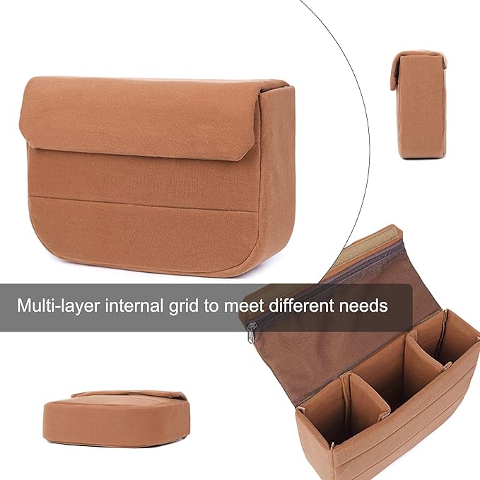 Jippedea Backpack Shockproof Foldable Camera Inserts Bag,Camera Lens Divider Storage Organizer,Padded Divider Case for Camera Bags Suit for Sony,Canon,Nikon
