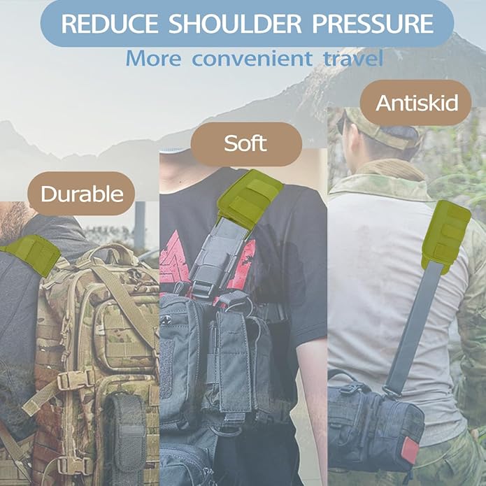 ZINMARK 2Pcs Thick Cushioned Shoulder Pads, Anti-Slip Design and Breathable Mesh Pads for Shoulder Strap,Soft and Comfortable