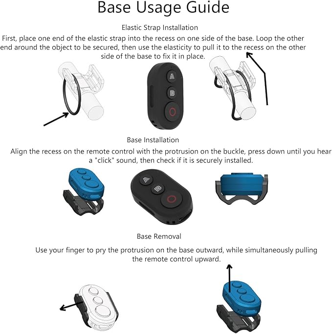 PUSOKEI Bluetooth Remote Controller for Action Cameras, Wireless Camera Remote Shutter for in sta 360 X5/X4/X3/X2, GO 3/3S, Ace Pro/Pro 2 Sports Cameras