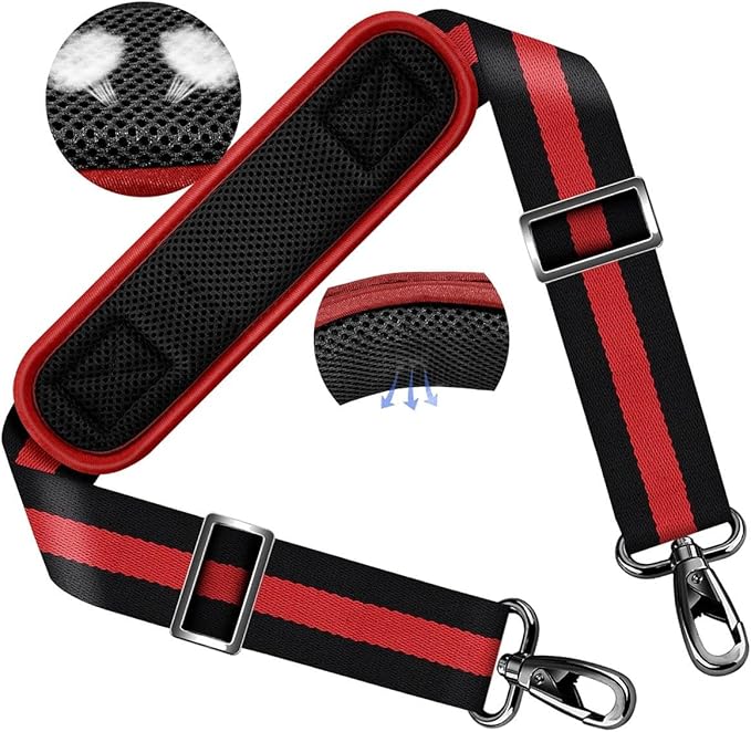 ZINZ Shoulder Strap 58" Ultra-Thick Fixed Padded and Adjustable Buckles Crossbody Strap for Briefcase Laptop Bag Luggage