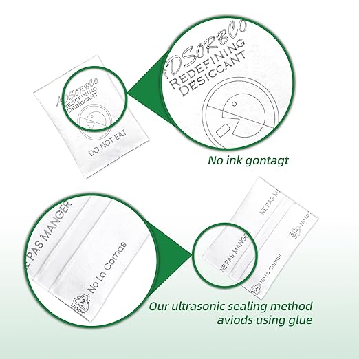 Ink-Free Silica Gel Desiccant – Laser-Marked, Non-Toxic Moisture Absorber Packets, Heat-Sealed, Eco-Friendly for Food, Storage, Tools (1200, 0.25g)