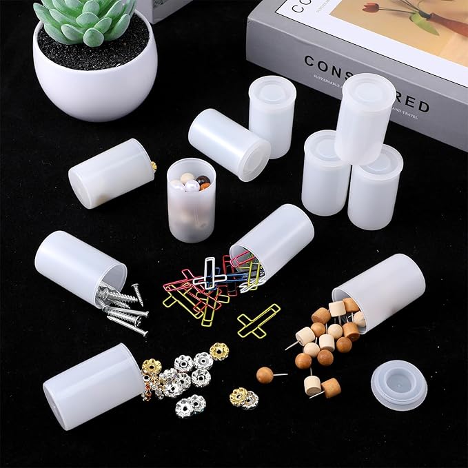 100 Pieces Plastic Film Canister Holder 35 mm Empty Camera Reel Containers Storage Containers Case with Lids for Small Accessories Fish Hook Film Beads