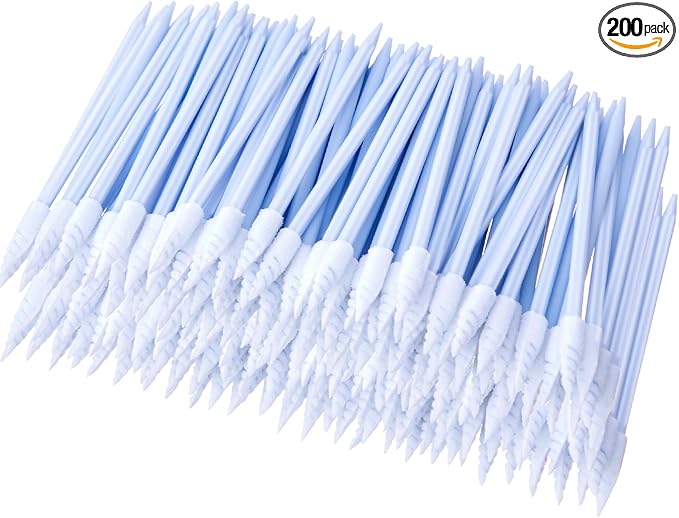 Chinco 200 Pieces Cleaning Swab Sticks Sponge Foam Tip Swabs for Inkjet Printer, Print Head, Camera, Optical Lens, Optical Equipment (Blue)
