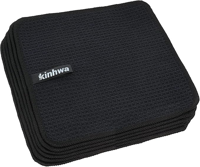KinHwa Waffle Kitchen Towels for Washing Dishes Dish Cloths for Washing Dishes Microfiber Dish Towels for Kitchen Ultra Soft Absorbent Quick Drying 8inch x 8inch 6 Pack