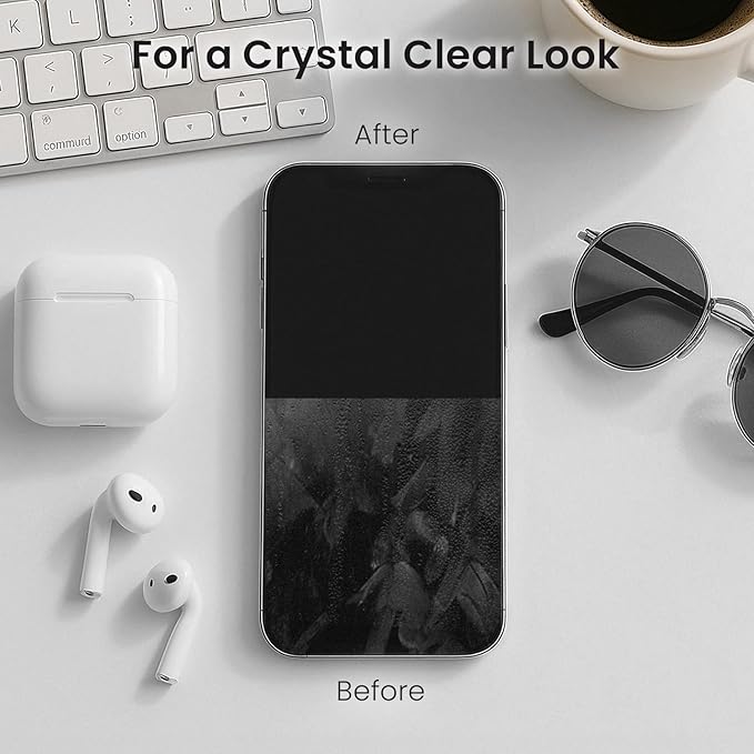 EVEO Computer Screen Cleaner Spray Kit- Portable Laptop Screen Cleaner, Phone Cleaner & Monitor Cleaner + Microfiber Cloth - Car Screen Cleaner for MacBook, iPad and More Electronic Devices - (2 Pack)