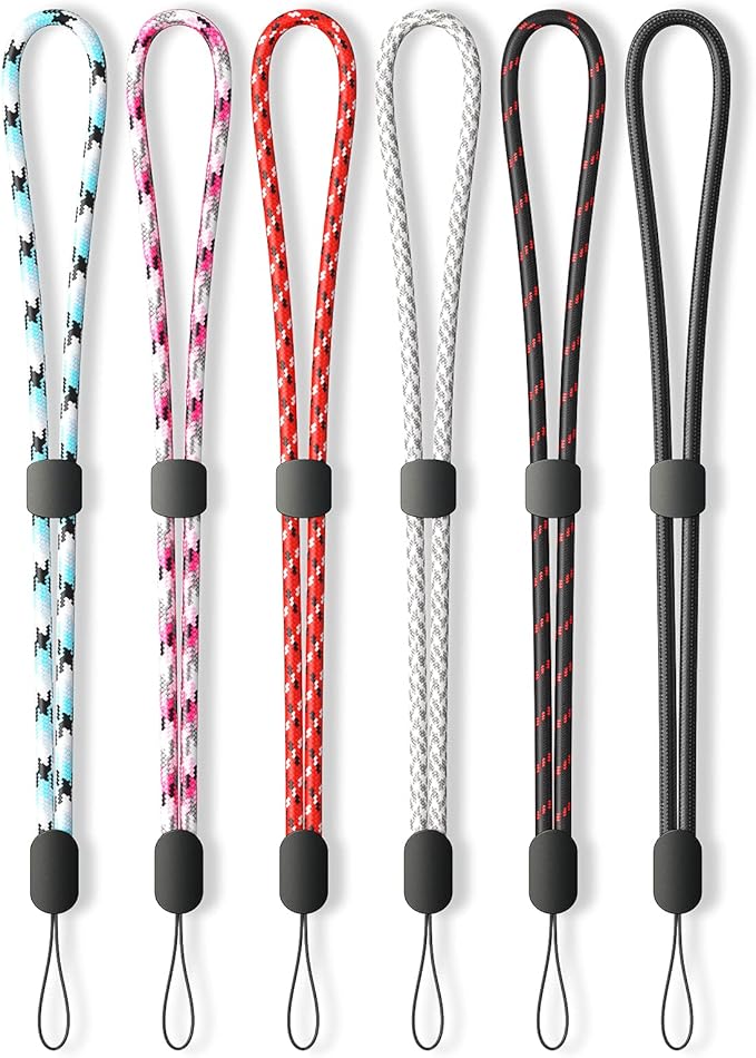 Hand Wrist Strap Lanyard, 6 Pack Adjustable Colorful Nylon Hand Wrist Straps for GoPro, Camera, Keys, Keychain, Phone, USB Flash Drive, Wallet, ID Name Tag Badge (Mixed Undertint)