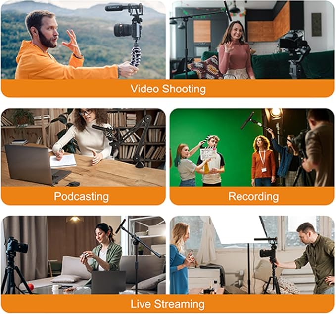 COMICA VM30 Shotgun Microphone, with Wireless Modes, Digital/Analog Output, 75/150Hz Low-Cut Filter Modes, Universal Video Microphone for Filmmakers, Vloggers - Camera, Smartphone, and PC