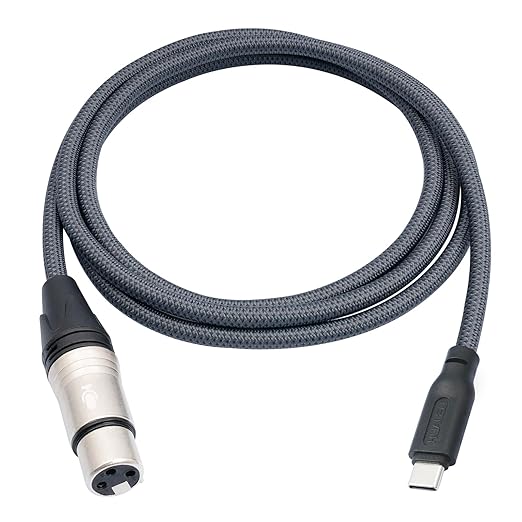 20Feet Female XLR to USB C 21DB high gain Micphone Cable,USB C to XLR for Dynamic Microphone iPhone 15 Pro,Mac Book,ipad,Notebook,Tablet Recording Cable