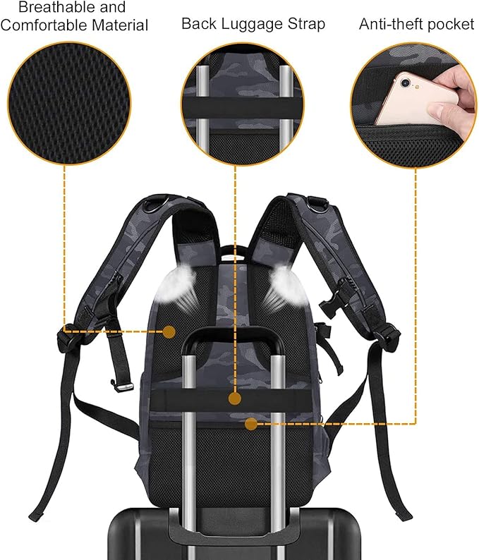 MOSISO Camera Backpack,DSLR/SLR/Mirrorless Photography Camera Bag Camouflage Waterproof Hardshell Case with Tripod Holder&Laptop Compartment Compatible with Canon/Nikon/Sony/DJI Mavic Drone, Gray