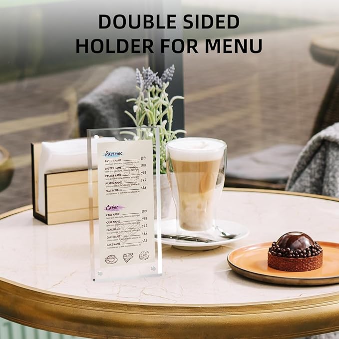 PONNOR Dollar Bill Frame, Acrylic Currency Display Holder, Self Standing Money Frame for Collectors Ticket Protector Photos Display Case
