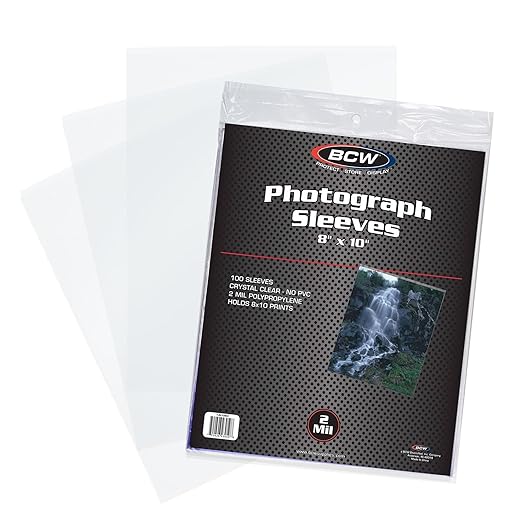 BCW 1-8X10SLV Bcw 8X10 Photo Sleeves