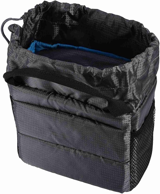ZJchao Camera Bag, Camera Bag Insert Shockproof Padded Divider Drawstring Closure for DLSR (Grey)