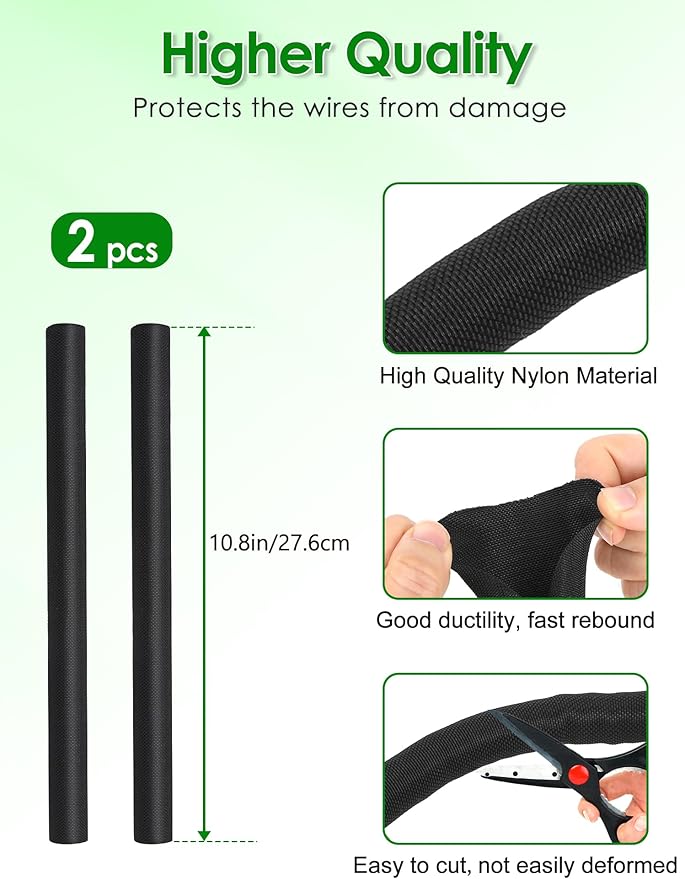 Wire Sleeves for Cables -Mic Boom Arm Cables Sleeve, Tidy up the Wire Harness, Versatile, Flexible and Easy to Install by YOUSHARES (2PCS)