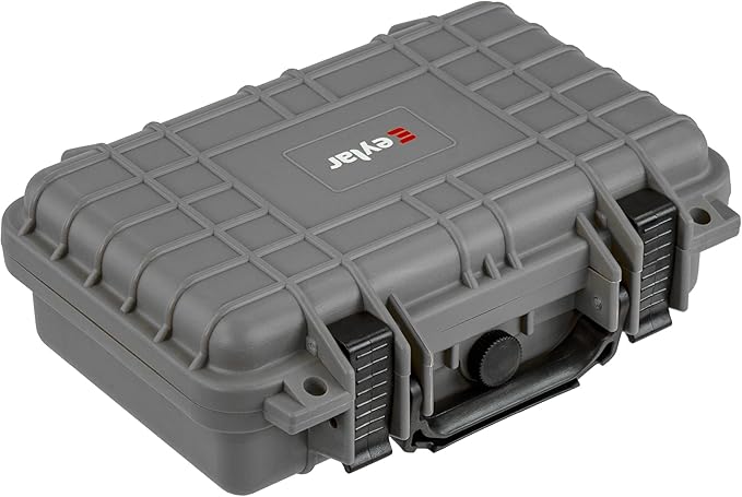 Eylar Protective Gear and Camera Hard Case Waterproof Dry Box with Foam 11.6 Inch 8.3 Inch 3.8 Inch (Gray)
