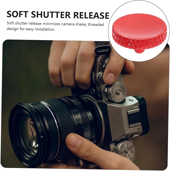 2pcs Soft Shutter Release Button for Camera Aluminum Alloy Threaded Design Easy Installation Lightweight Compact Compatible Camera Brands