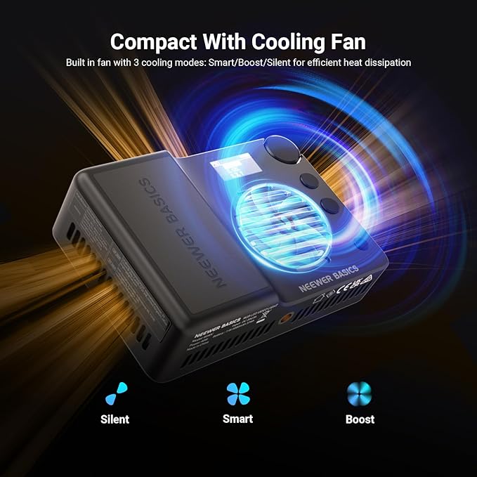NEEWER BASICS BS40C Full RGB Magnetic Camera Video Light, 45W Boost Mode, Small LED Panel Lighting 4800lx/0.5m CRI95+ 2500-10000K 14 Scenes 5000mAh for DSLR Tripod Streaming Photography Vlog Recording