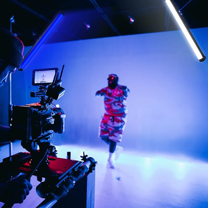 RGB Led Video Light Stick Wand, Obeamiu 2600-9600K Portable Studio Photography Lighting, 5000mAh Rechargeable Battery, 21 Lights Effects for YouTube, Painting, Vlog, Live Streaming, Self Broadcasting