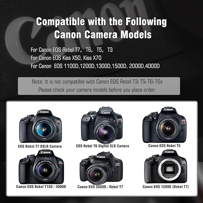 DR-E10 DC Coupler LP-E10 Dummy Battery USB C Cable Replace ACK-E10 AC Power Adapter Compatible with Canon EOS Reble T7 T6 T5 T3 T100 1100D 1200D 1300D 1500D 2000D Kiss X50 X70 X80 X90