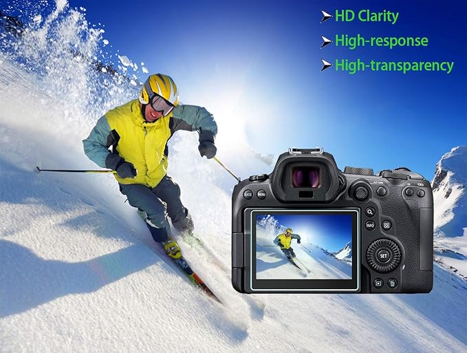 Screen Protector for Canon EOS M50 M100 Mark ii DSLR Camera(for Accessories) with Hot Shoe Cover Tempered Glass Film 0.3mm High Definition 9H Hardness Anti-Scrach Anti-Fingerprint Anti-Dust[3 +1Pack]