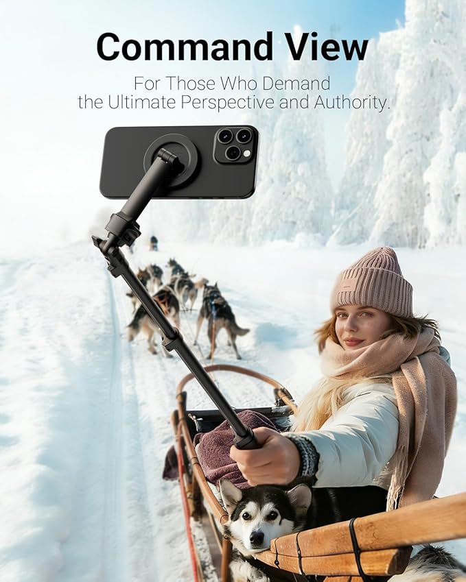 Phone Tripod, Tripod for iPhone with Remote & Strong Magnetic Holder for Magsafe, Stable Cell Phone Tripod for Video Recording, Essential Tripod & Monopod Accessories for iPhone/Android