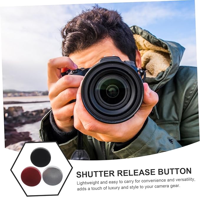DOITOOL 3pcs Replacement Camera Shutter Release Button Concave Design for Enhanced Comfort and Control Compatible Camera Models Easy Installation and High Durability