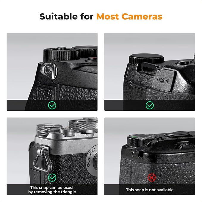 K&F CONCEPT Camera Neck Strap,100cm Nylon Rope Camera Shoulder Strap with O-ring for DSLR Camera