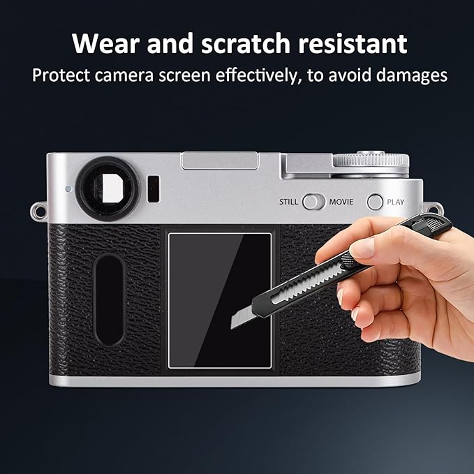 kinokoo (3 Packs) Fuji X Half/X-Half Screen Protector, 0.25mm 9H Hardness Tempered Glass Film for Fujifilm X Half/X-Half Compact Camera LCD Screen Acessories - Anti-Scratch & Easy Installation