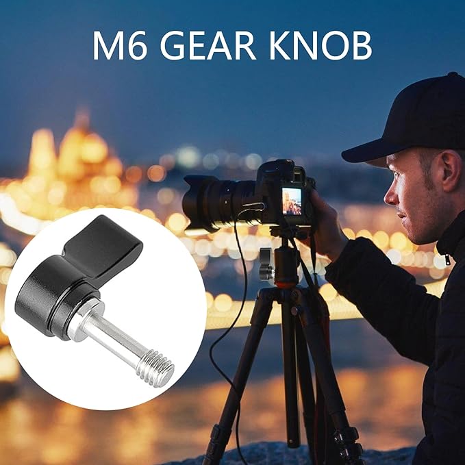 RSHuiOUXX Heavy Duty Aluminum Alloy Gear Knob for DSLR Camera Cage Rigs Mounting Control Photography Accessory 2pieces