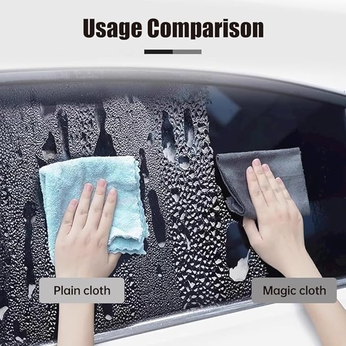 2026 New Thickened Magic Cleaning Cloth,Upgrade Reuseable Streak Free Microfiber Cloth Magic Fiber Microfiber Cleaning Cloth,Multipurpose Miracle Rags for Kitchen,Window,Glass, Cars (10Pcs, 8x12 in)