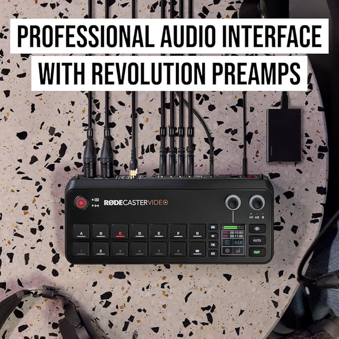 RØDE RØDECaster Video – Professional Video Switcher and Audio Interface – Multi-Camera, 6 x Video Inputs (HDMI and USB), 1080p60, Multi-Source Scenes