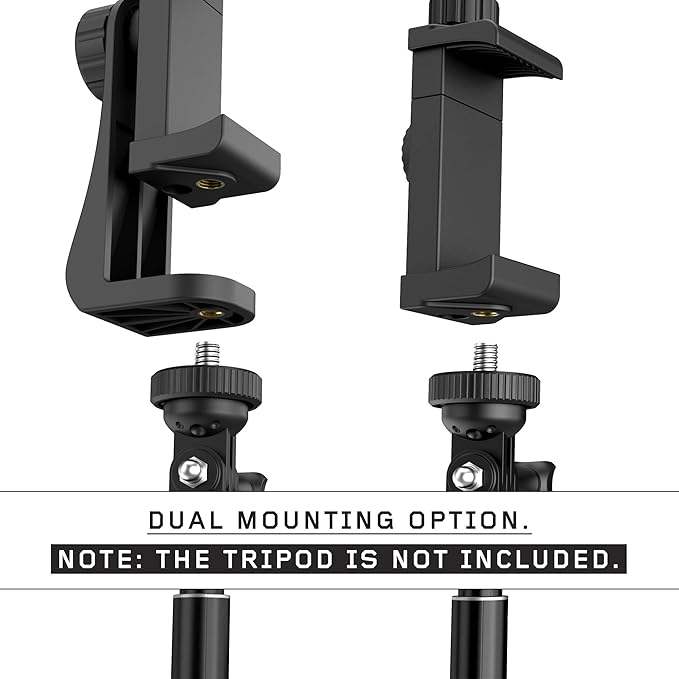 Universal Phone Tripod Mount Adapter with Ｗireless Camera Remote, Cell Phone Holder with Adjustable Clamp for Selfie Stick Monopod Compatible with iPhone, Samsung and so on -White