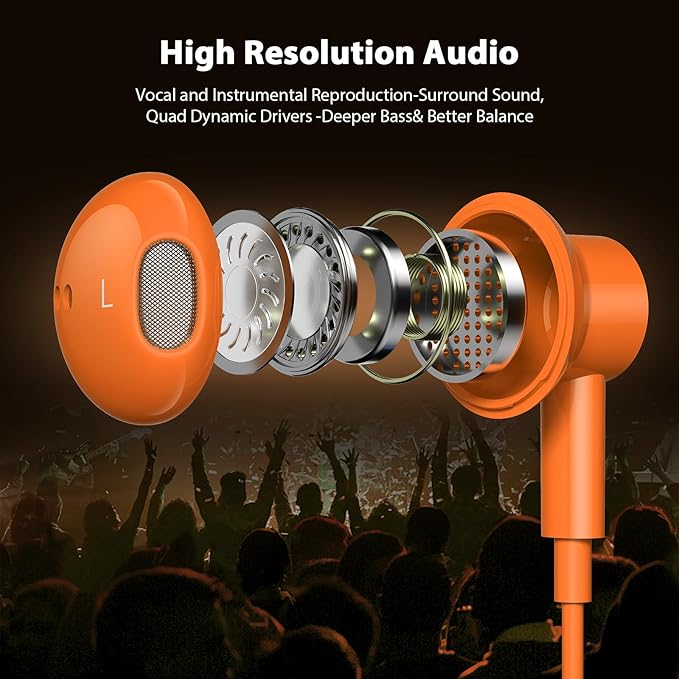 USB C Headphones with Microphone for iPhone 17 Pro Max 17e 16e 16 15 Plus,Type-C Headphones for Google Pixel 10a Wired Earbuds Magnetic Sport Earphone for iPad/OnePlus 15/Samsung S26 S25 Flip 6 Fold 7