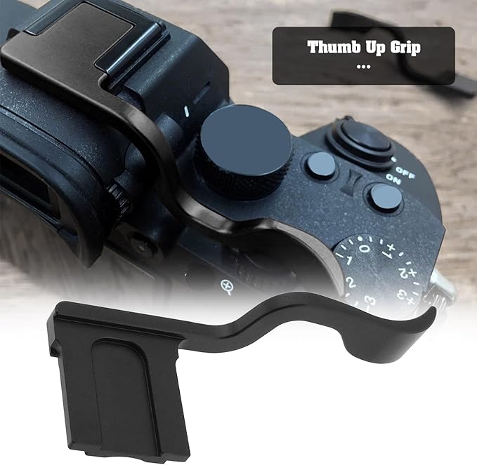 Camera Hot Shoe Thumb Up Rest Hand Grip with Concave Shutter Release Button Compatible with Fujifilm XT50 XT5 XT4 XT3 XT30 XT2 XT20 XT10 Digital Camera, Black