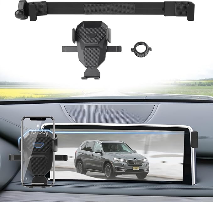 Car Phone Holder for BMW X1 X2 2019-2021/X5 2014-2018/X6 2015-2019 Accessories,Adjustable Phone Mount for 10.2-inch Screen,Hands-Free Ultra Stable Phone Stand for All Phones