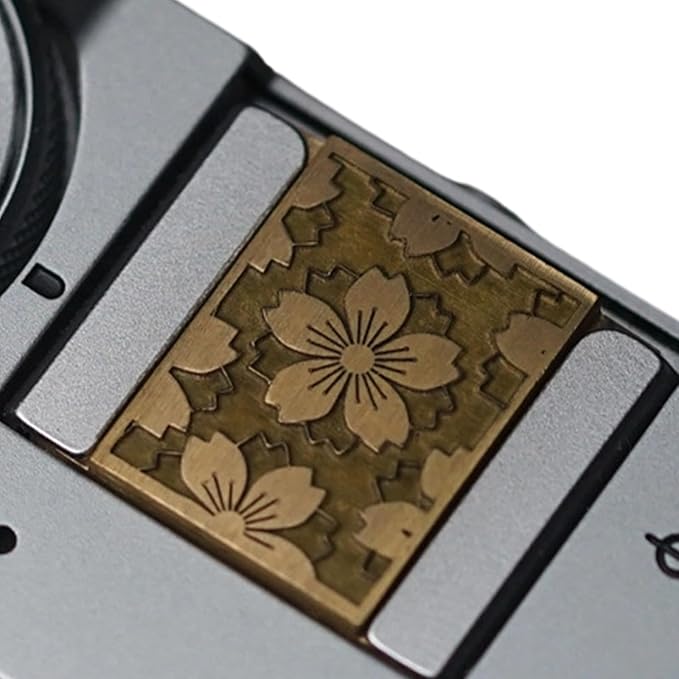Durability Brass Shutter Release Button with Engraveds Florals Pattern for XT30 A7C2 Camera Enhances Grip Stability