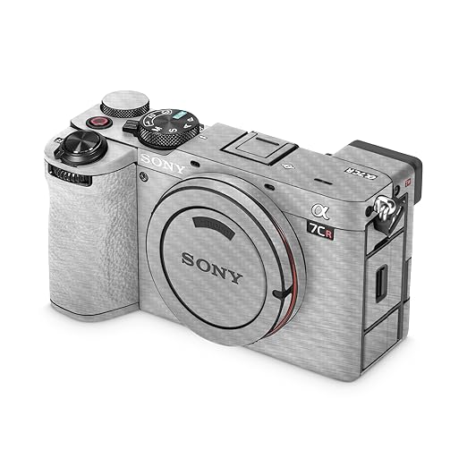 Carbon Fiber Camera Skin Compatible with Sony Alpha 7CR Camera (2023) - Cold Steel - Premium 3M Vinyl Protective Wrap Decal Cover - Easy to Apply | Crafted in The USA by MightySkins