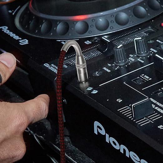 XLR Cable 2 FT 10 Pack, Braided Mic Cable XLR Male to Female, Microphone Cable 3 Pin Balanced XLR Cable Compatible with Speakers, Microphones, Stage Lighting and More