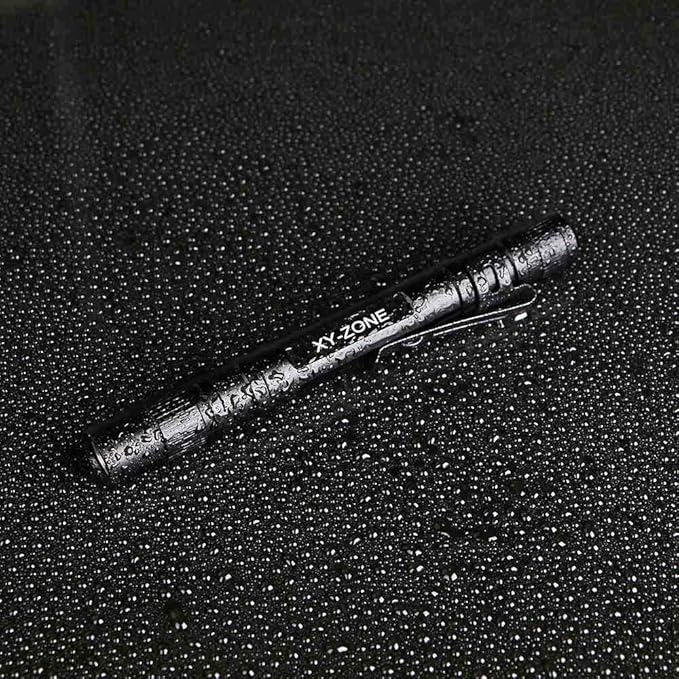 5PCS Led Pen Flashlight 1000 Lumens Lamp Clip Mini Black 507 Pocket Penlight Flashlight Torch Powered by 2 AAA Battery(Battery Not Included)